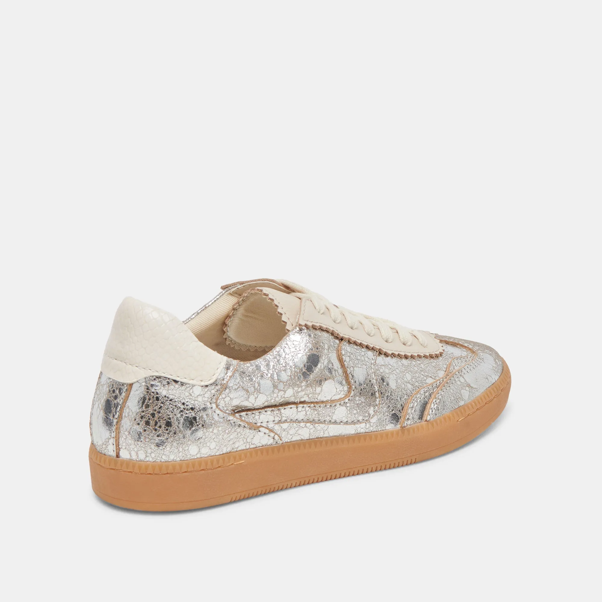 NOTICE WIDE SNEAKERS CUIR ARGENTÉ VIEILLI