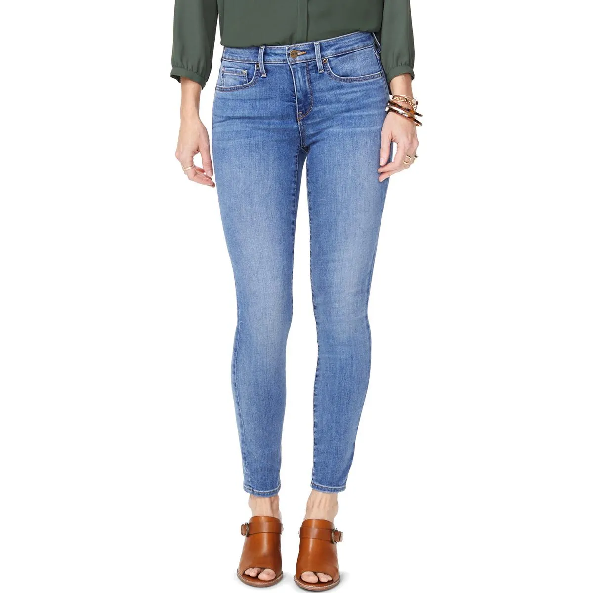 NYDJ Femmes Ami Denim Jeans Skinny à Taille Moyenne