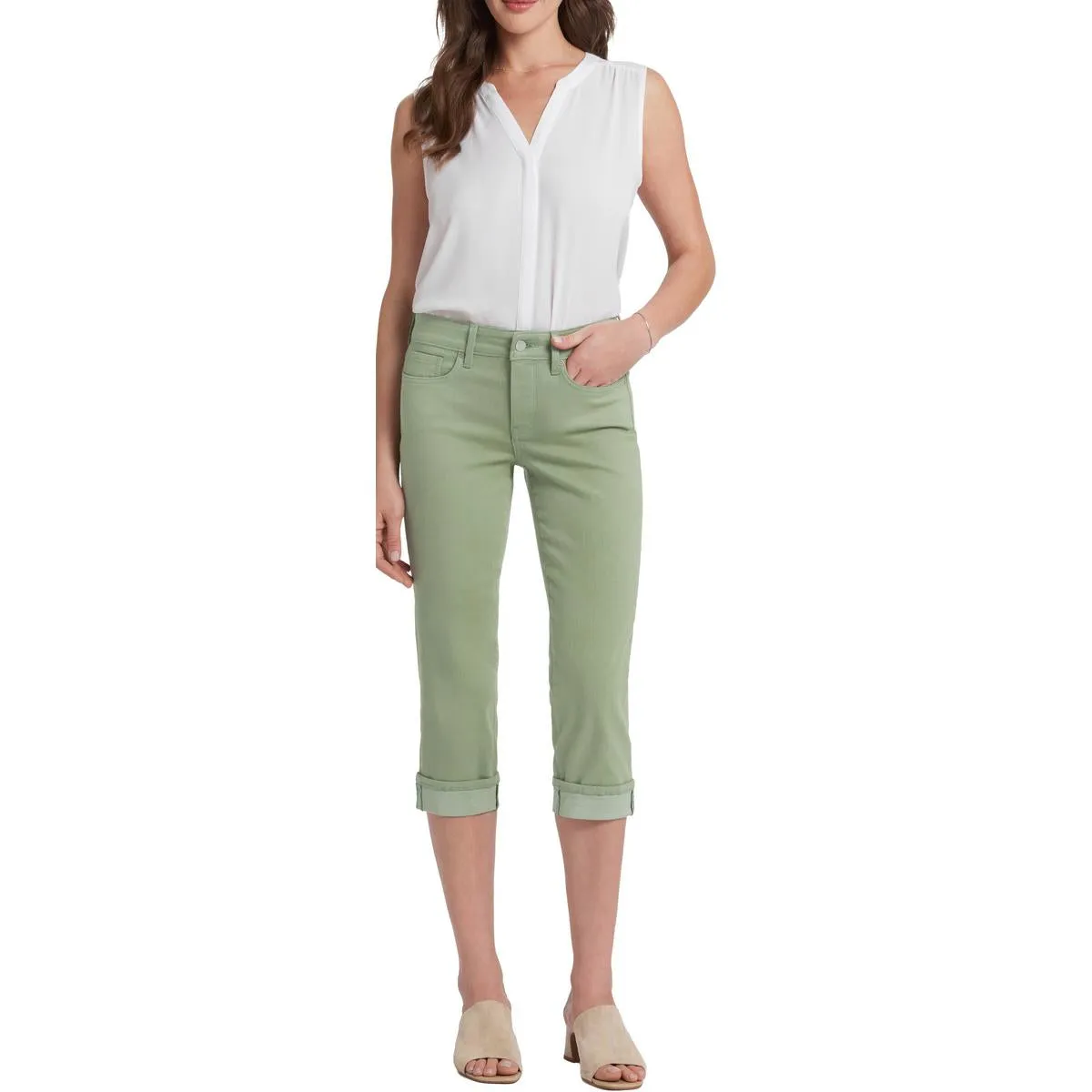 NYDJ Femmes Marilyn Jean Denim Taille Haute Jambe Droite