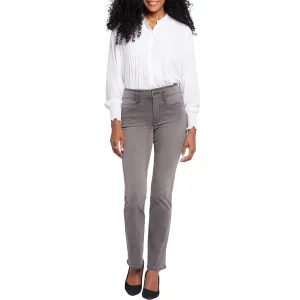 NYDJ Womens Marilyn Stretch Denim Straight Leg Jeans
