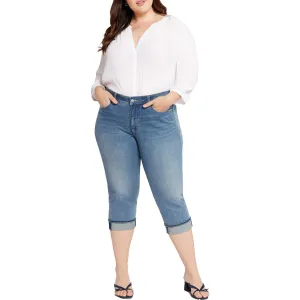 NYDJ Womens Plus Marilyn Denim Cotton Cropped Jeans