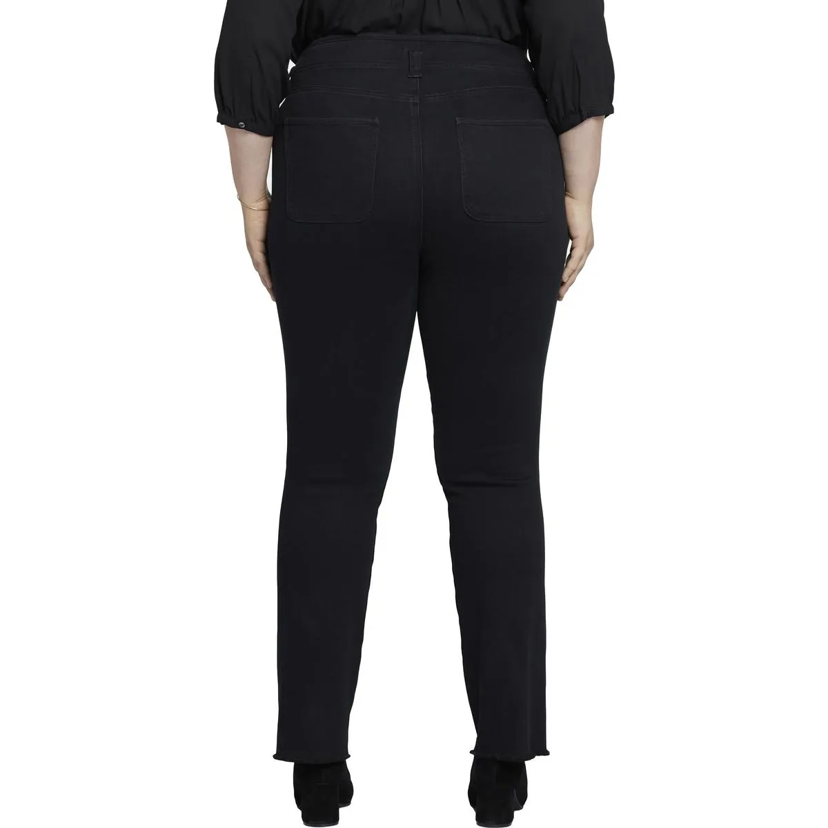 NYDJ Femmes Plus Marilyn Jeans Droit à Ourlet Effiloché