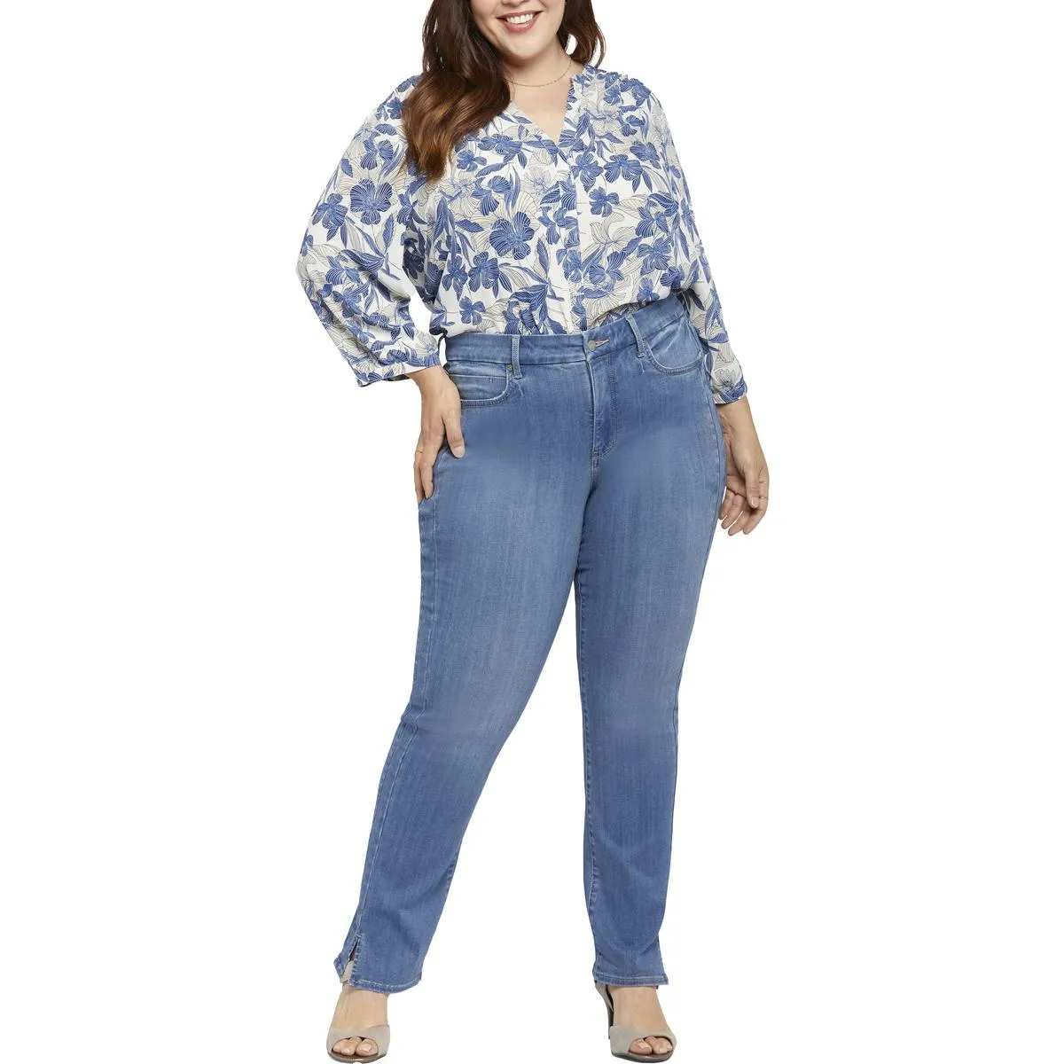 NYDJ Femmes Plus Marilyn Lift Tuck Technology Jeans à jambe droite extensibles