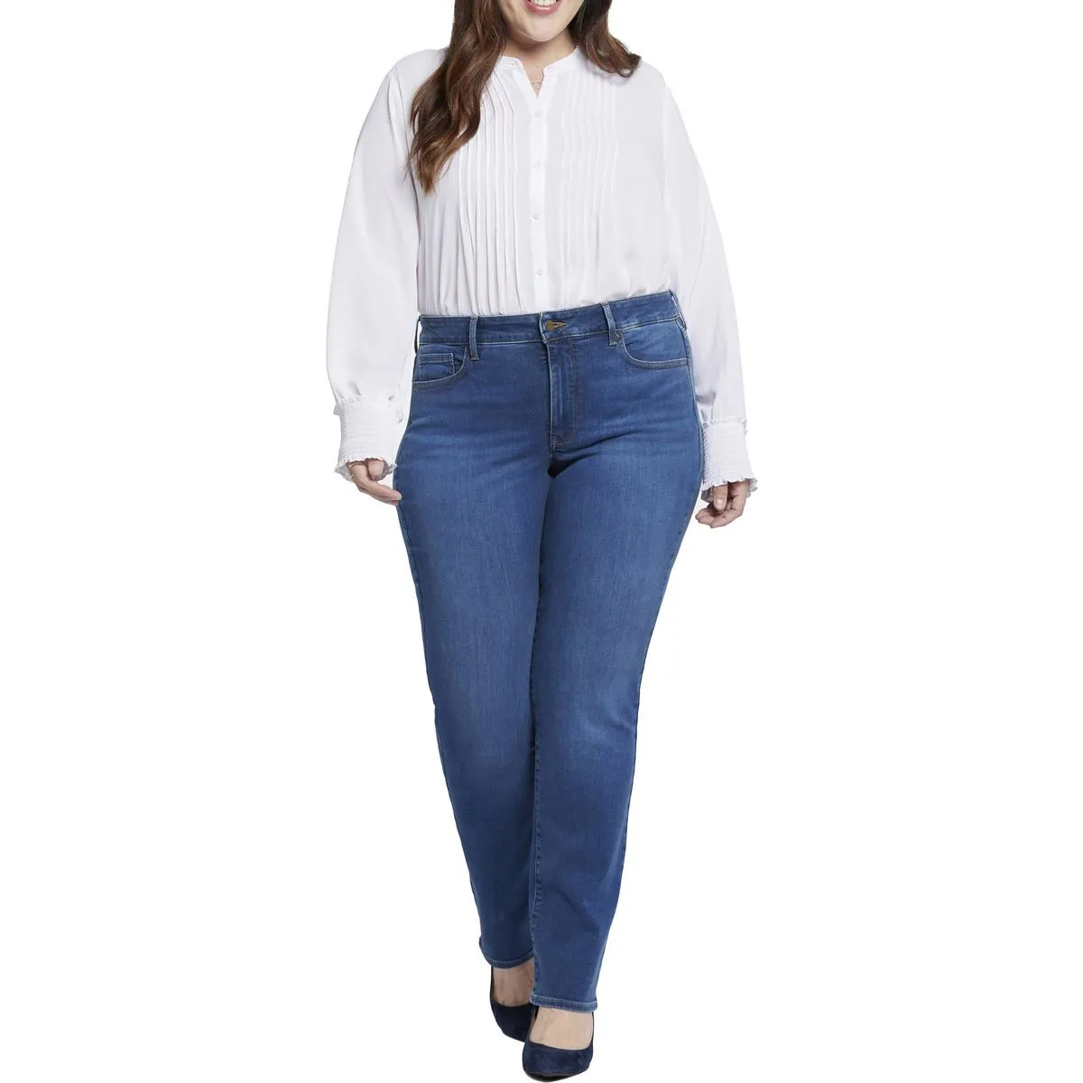 NYDJ Femmes Plus Marilyn Jean Droit Stretch en Denim