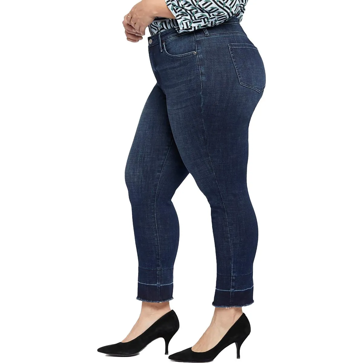 NYDJ Femmes Plus Sheri Slim Lift Tuck Technologie Ourlet Brut Jeans à la Cheville