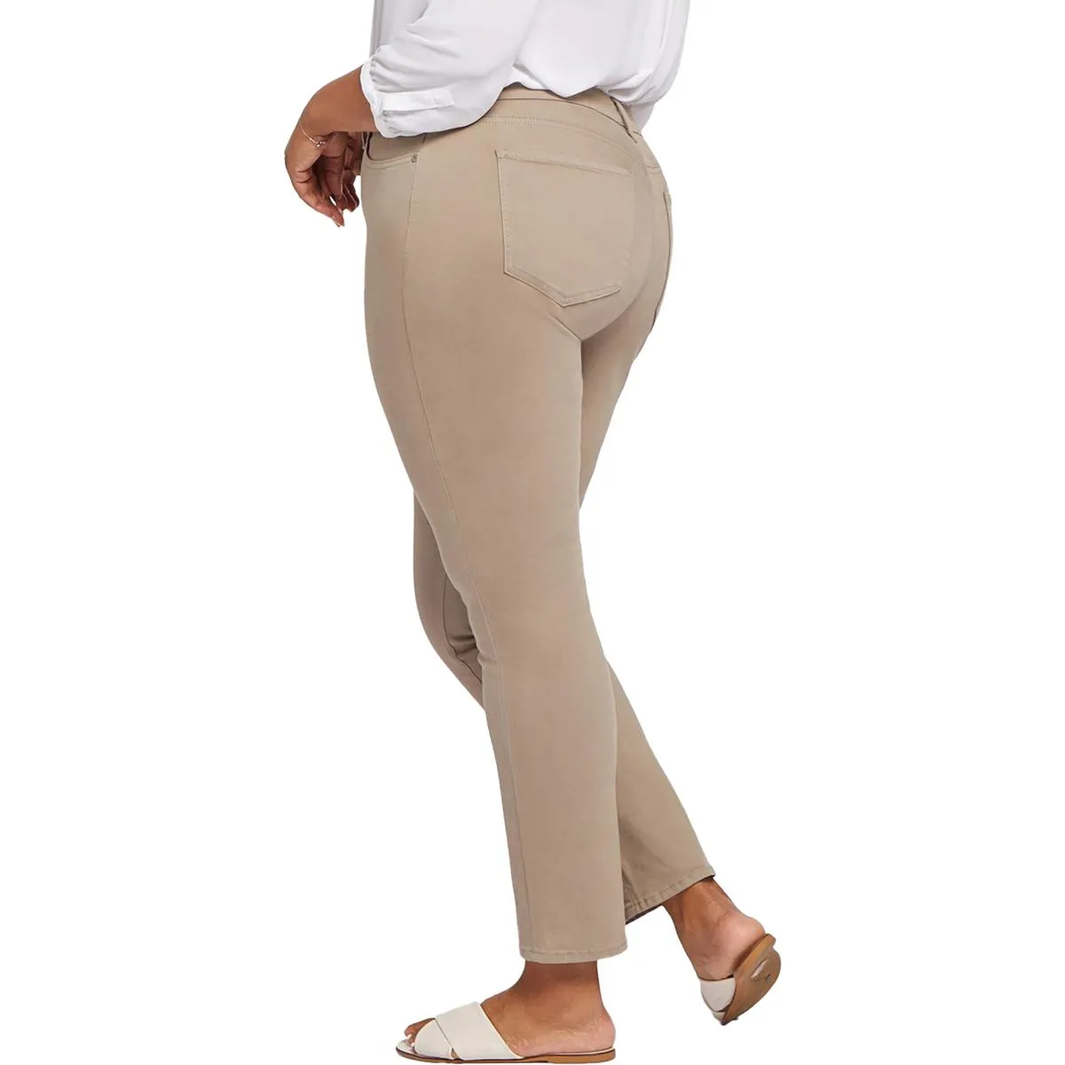 NYDJ Femmes Plus Sheri Slim Taille Moyenne Stretch Jeans à Jambe Droite