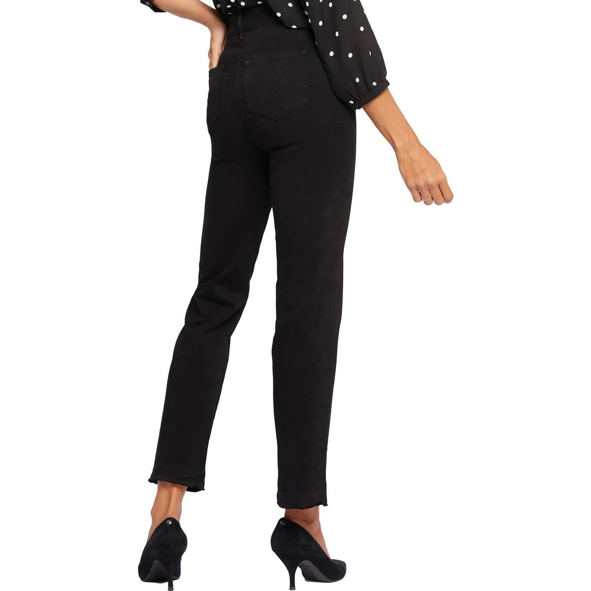 NYDJ Jeans Femme à Ourlet Brut et Coupe Droite