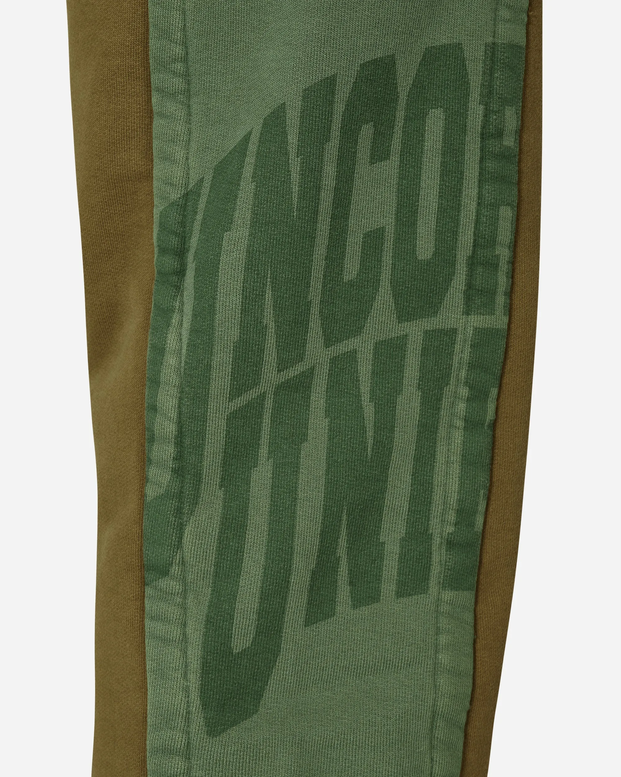 Pantalon de jogging à panneaux vert / marron