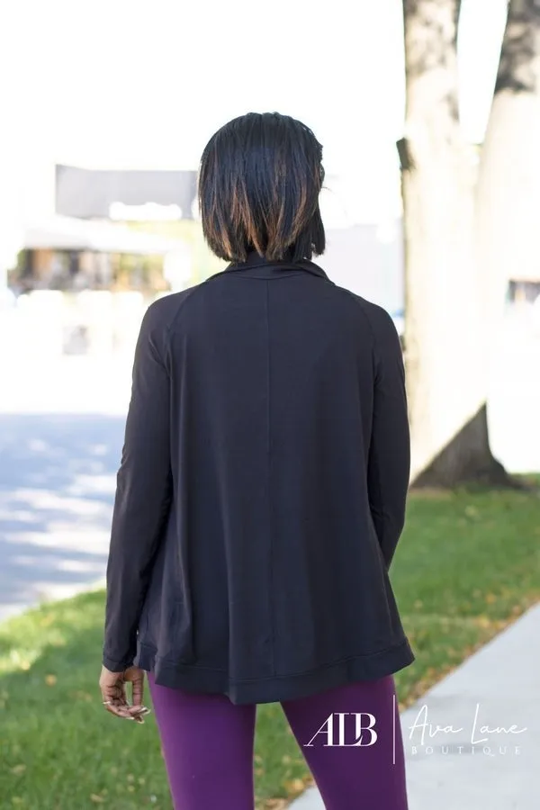 Veste asymétrique à col enroulé pour femme - Passion avant la perfection