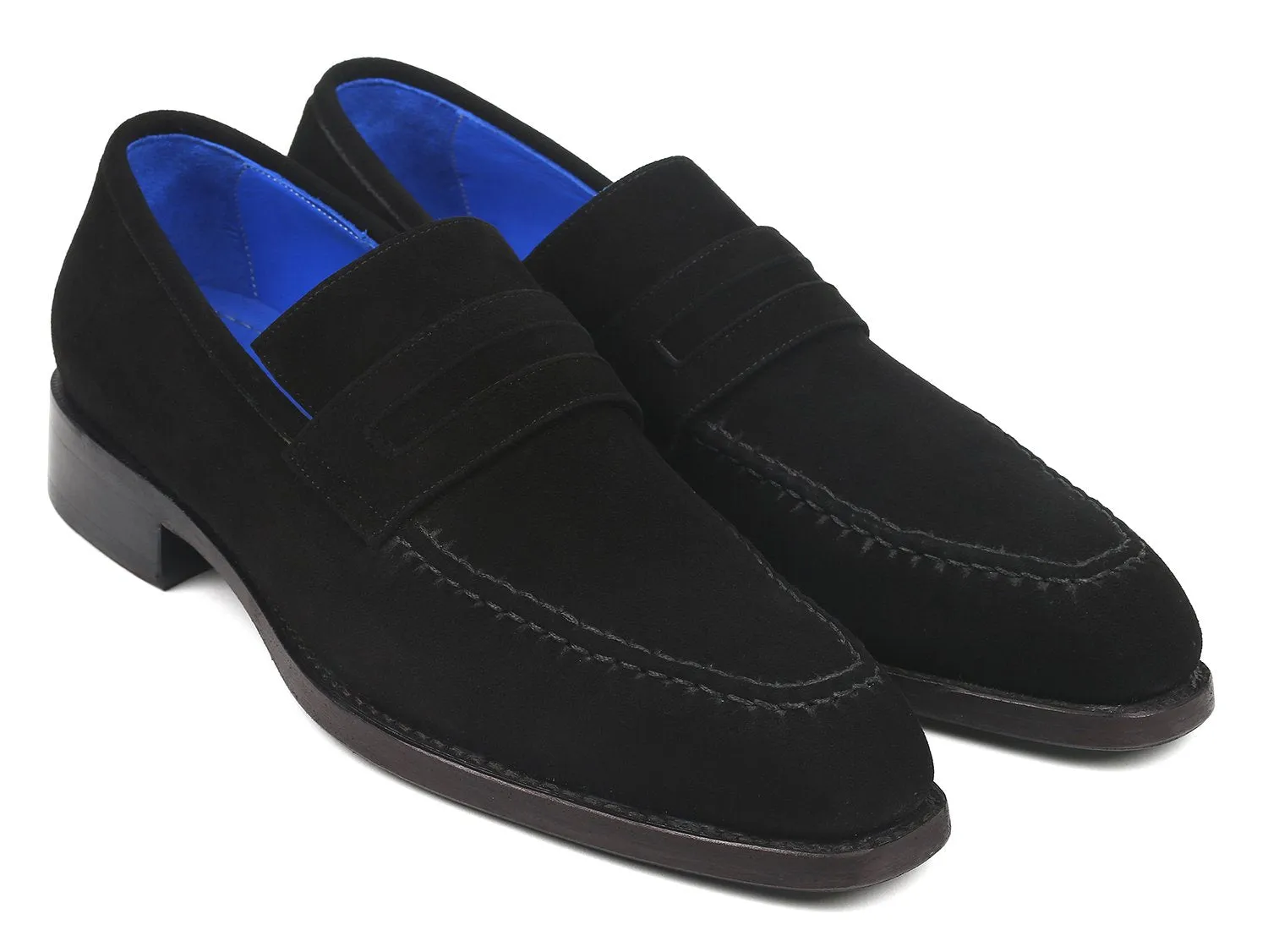 Paul Parkman Chaussures Paul Parkman Loafers en daim Goodyear Welted en noir