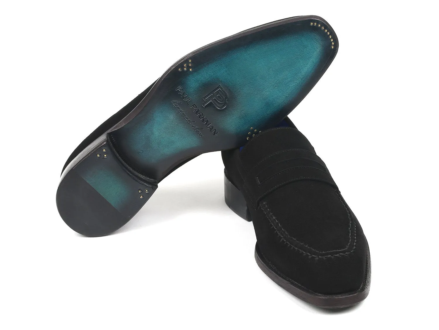 Paul Parkman Chaussures Paul Parkman Loafers en daim Goodyear Welted en noir