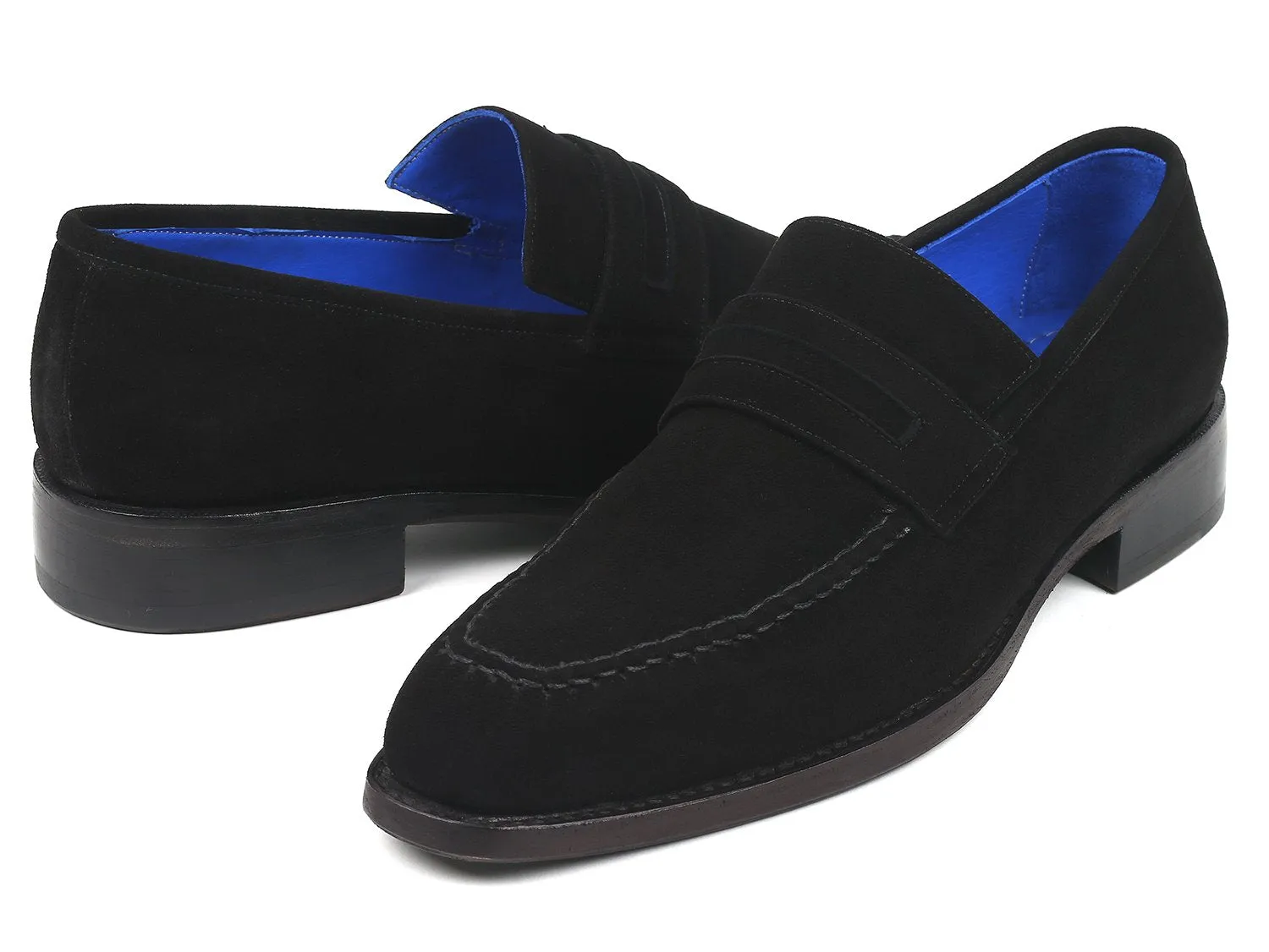 Paul Parkman Chaussures Paul Parkman Loafers en daim Goodyear Welted en noir