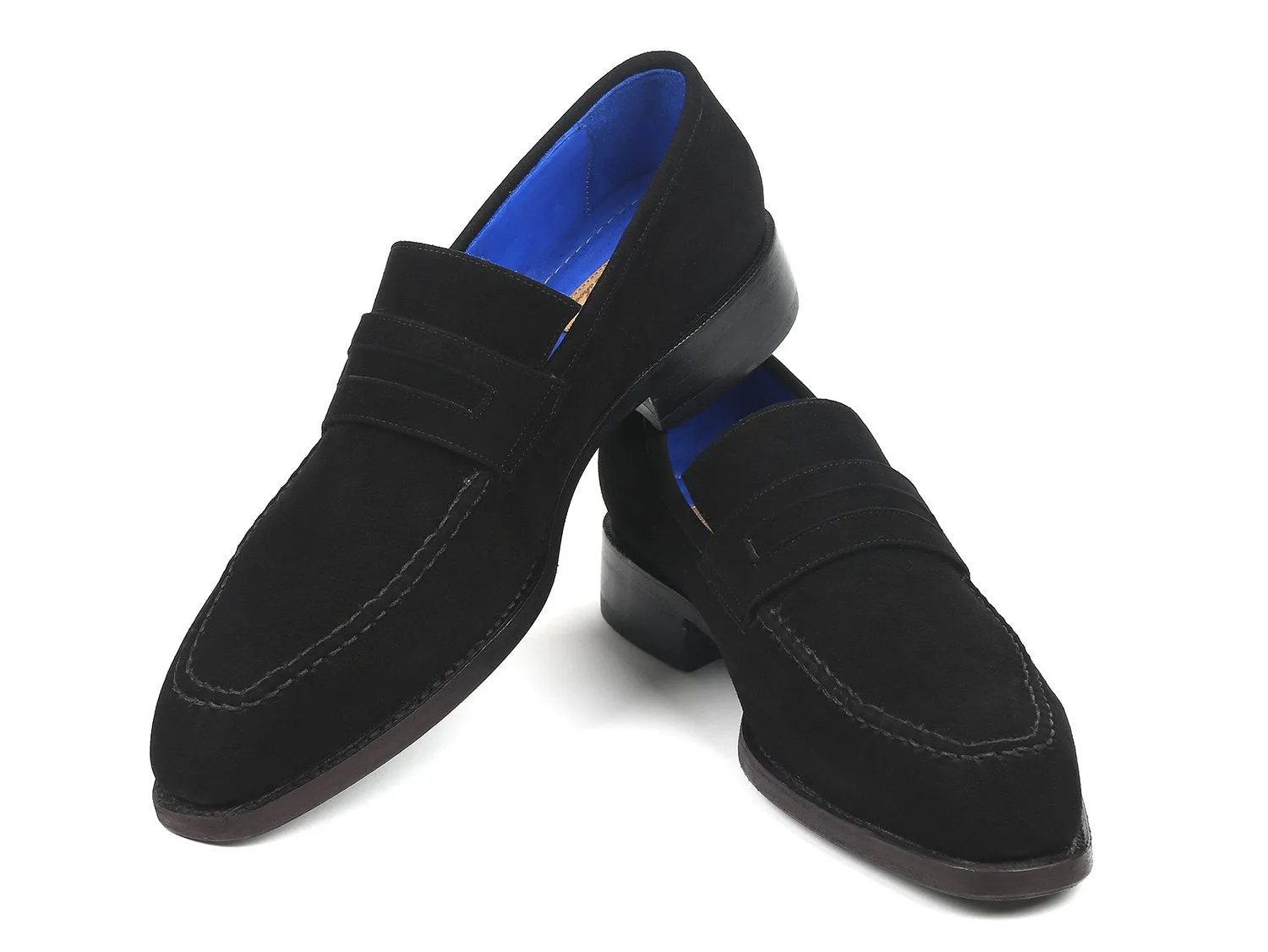 Paul Parkman Chaussures Paul Parkman Loafers en daim Goodyear Welted en noir