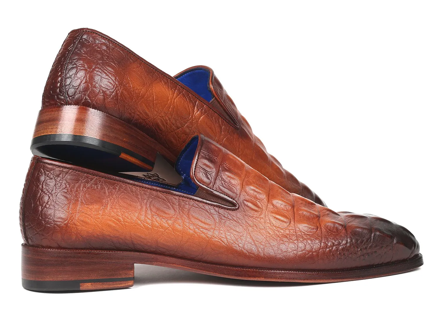 Paul Parkman Chaussures Paul Parkman Mocassins en veau gaufré crocodile gris