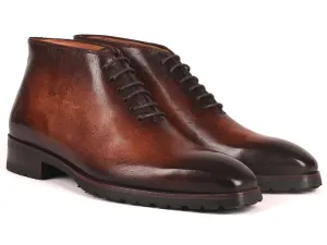 Paul Parkman Shoes Paul Parkman Men's Ankle Boots in Brown Burnished