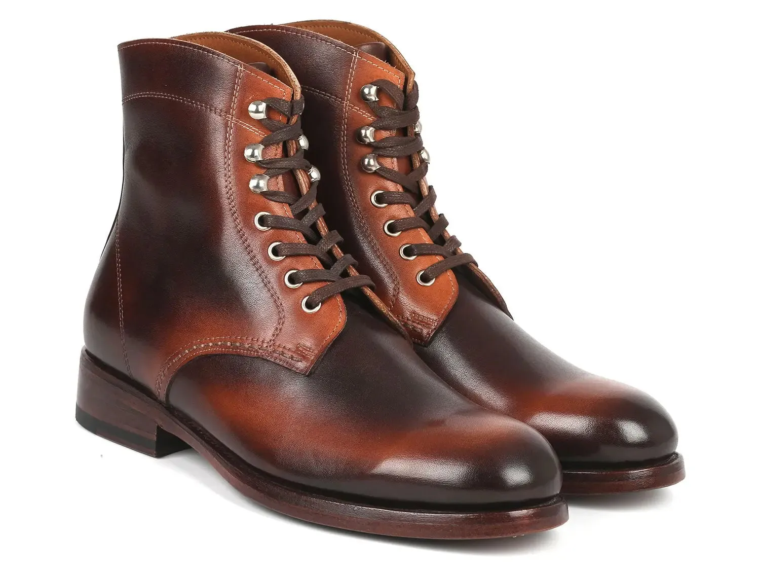 Paul Parkman Chaussures Bottes en cuir brun pour hommes de Paul Parkman