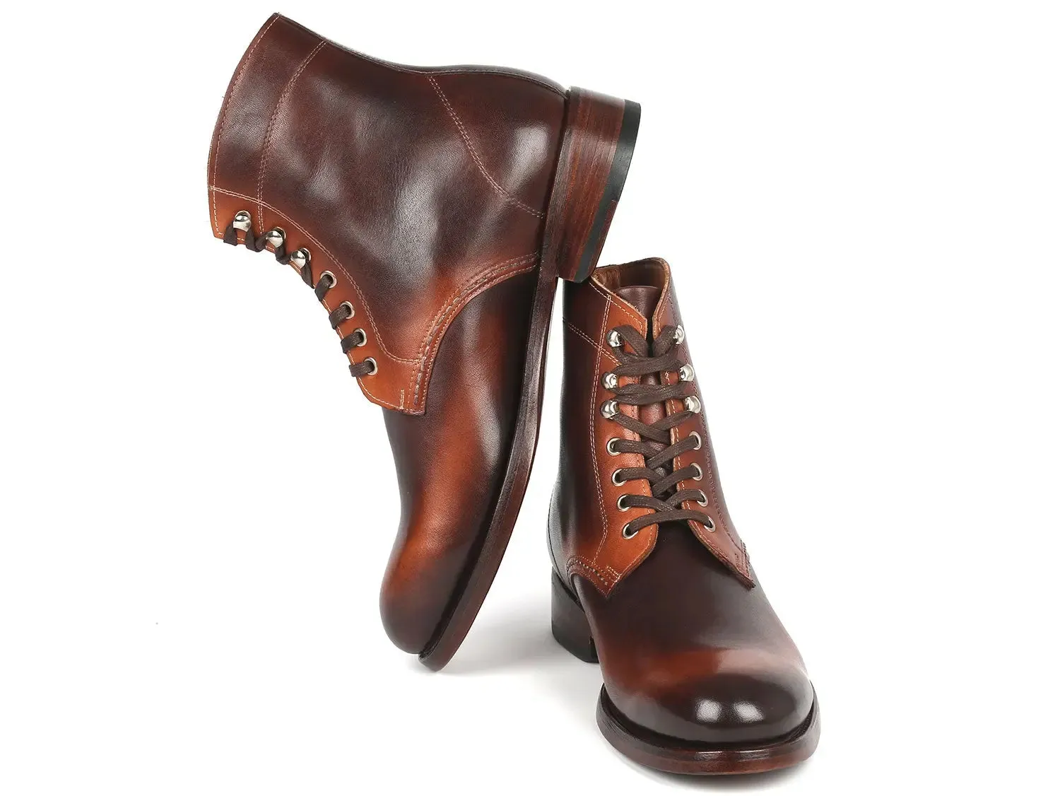 Paul Parkman Chaussures Bottes en cuir brun pour hommes de Paul Parkman
