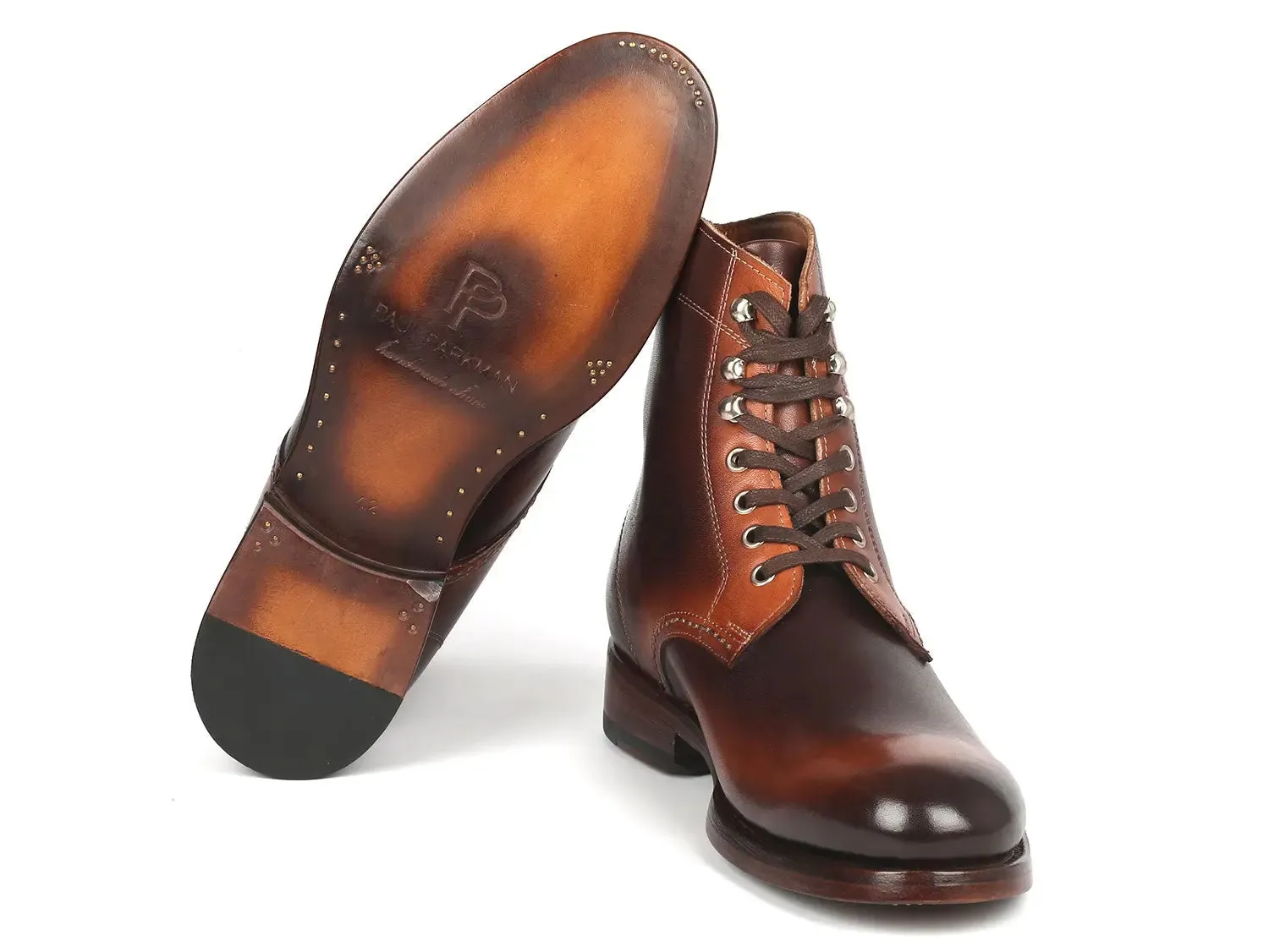 Paul Parkman Chaussures Bottes en cuir brun pour hommes de Paul Parkman