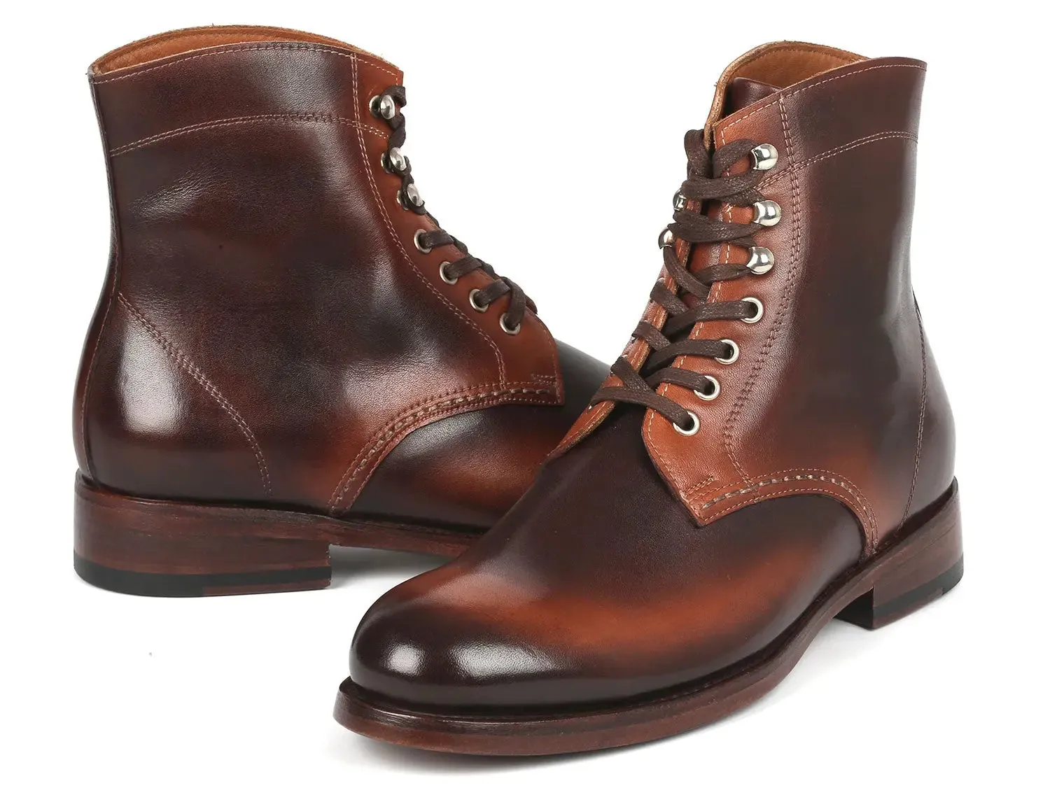Paul Parkman Chaussures Bottes en cuir brun pour hommes de Paul Parkman