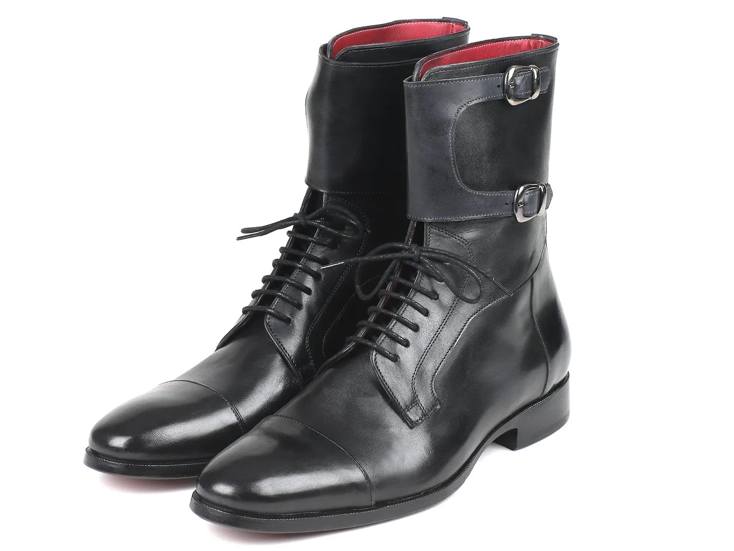 Paul Parkman Chaussures Bottes hautes en veau pour hommes Paul Parkman en noir