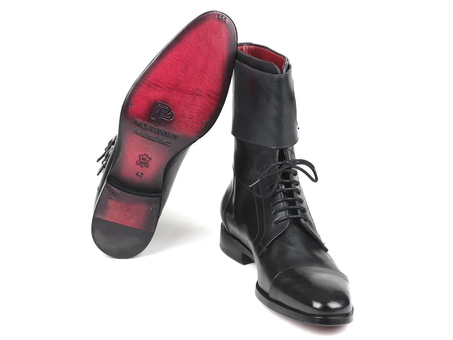 Paul Parkman Chaussures Bottes hautes en veau pour hommes Paul Parkman en noir