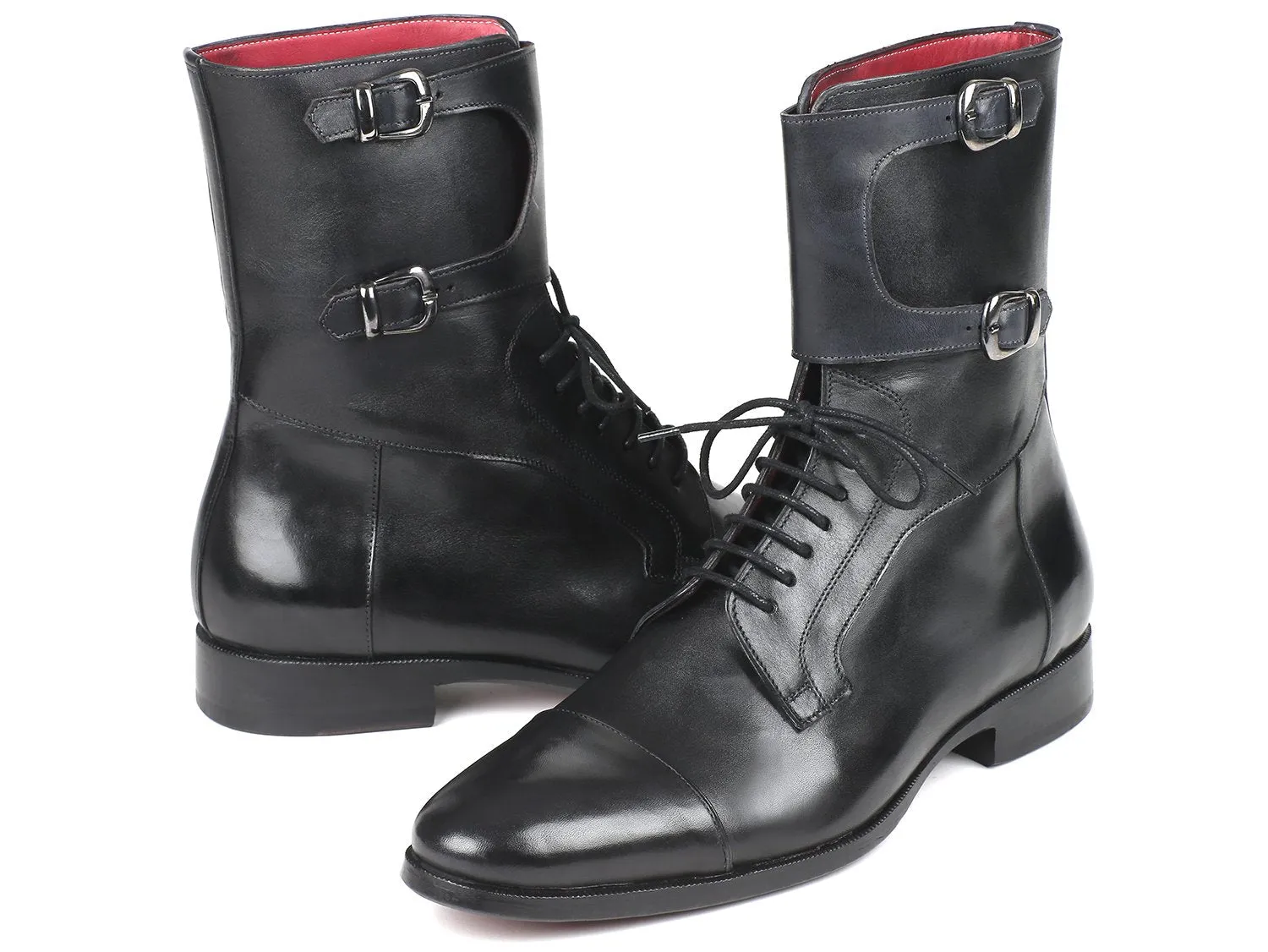 Paul Parkman Chaussures Bottes hautes en veau pour hommes Paul Parkman en noir