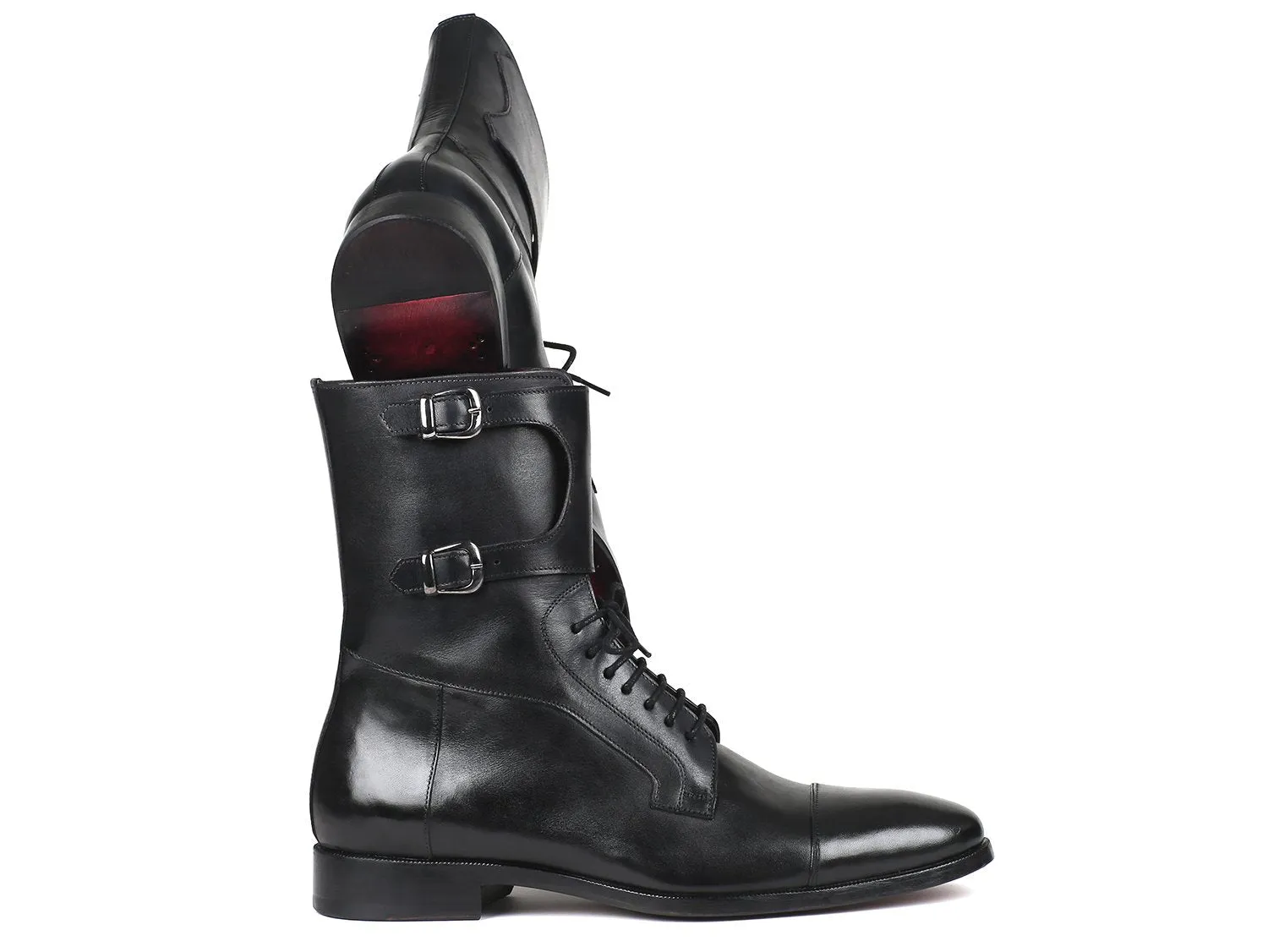 Paul Parkman Chaussures Bottes hautes en veau pour hommes Paul Parkman en noir