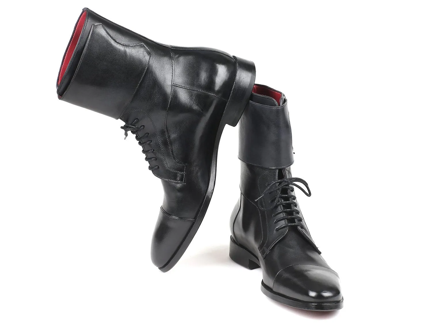 Paul Parkman Chaussures Bottes hautes en veau pour hommes Paul Parkman en noir