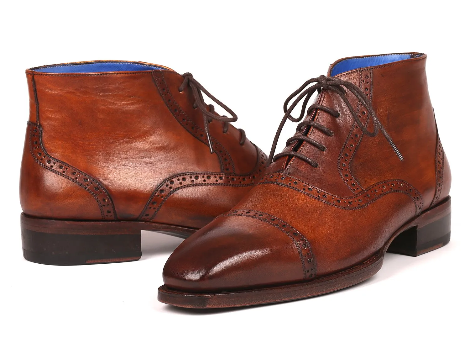 Paul Parkman Chaussures Bottines à Bout Rond pour Hommes Paul Parkman en Marron Antique