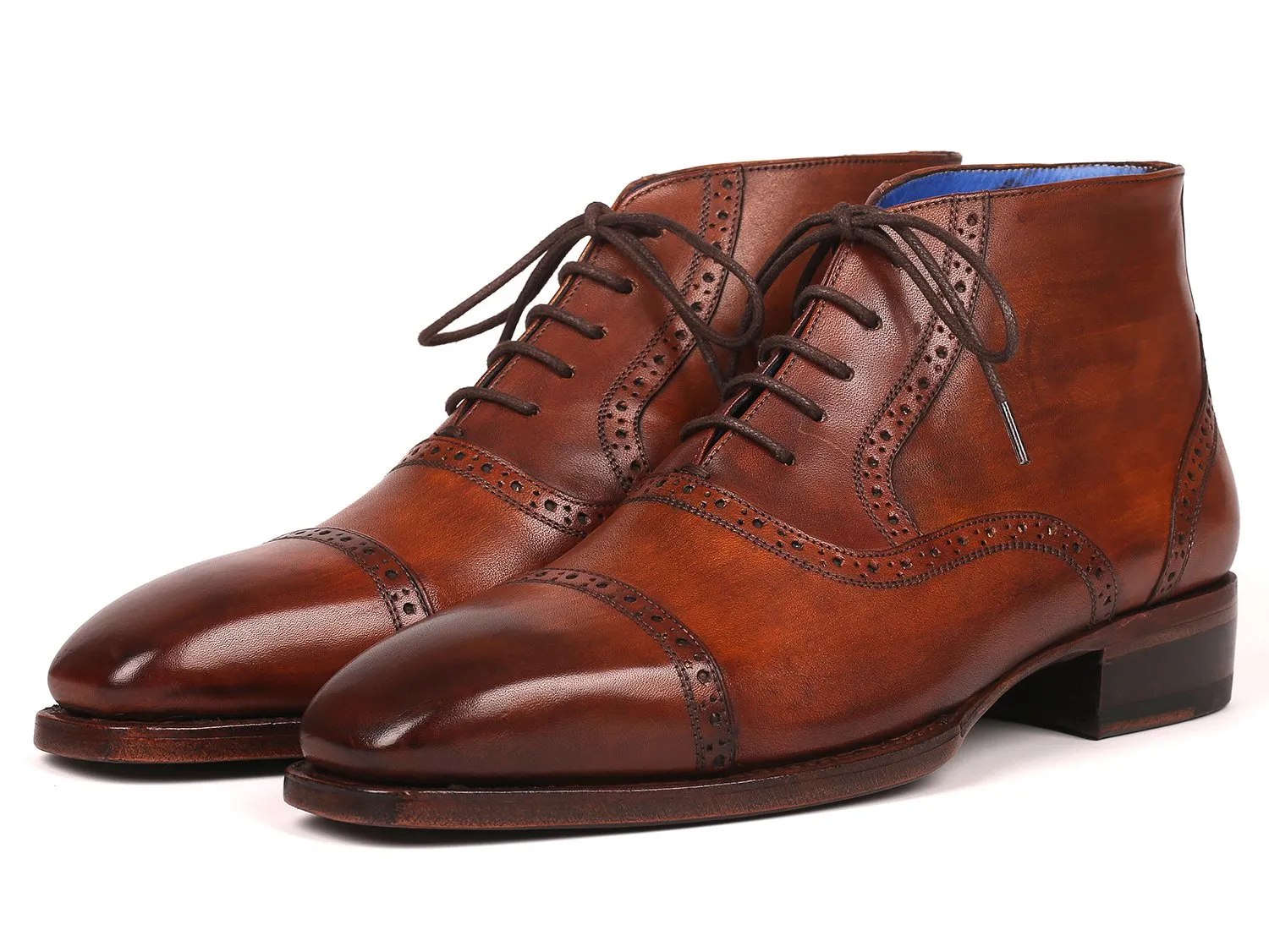 Paul Parkman Chaussures Bottines à Bout Rond pour Hommes Paul Parkman en Marron Antique