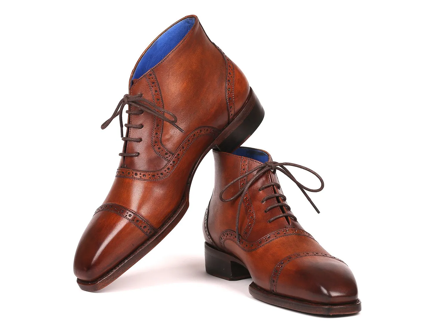 Paul Parkman Chaussures Bottines à Bout Rond pour Hommes Paul Parkman en Marron Antique