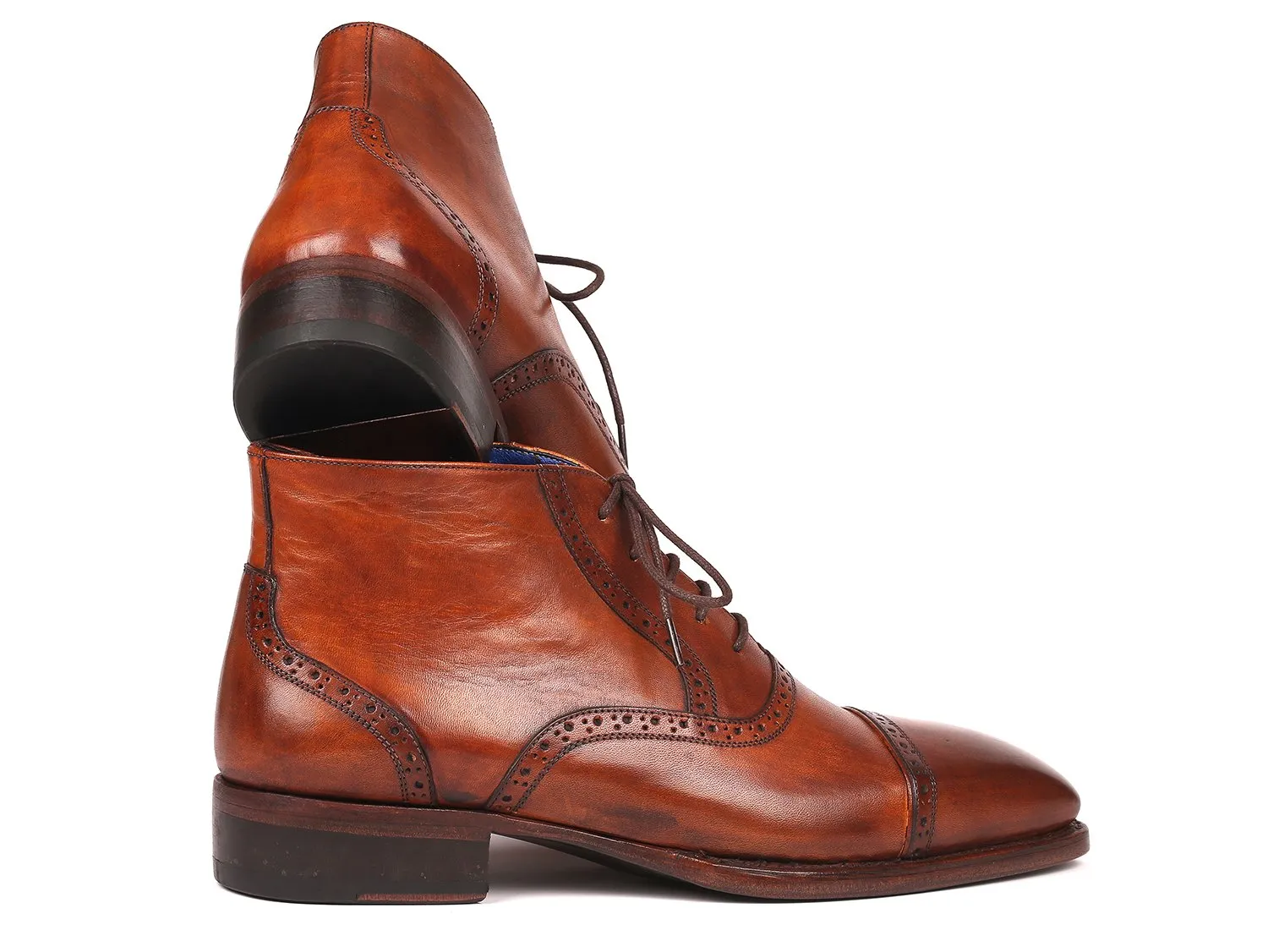 Paul Parkman Chaussures Bottines à Bout Rond pour Hommes Paul Parkman en Marron Antique