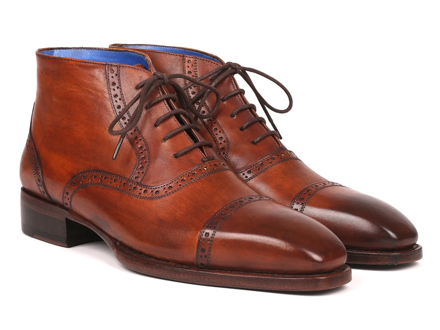 Paul Parkman Chaussures Bottines à Bout Rond pour Hommes Paul Parkman en Marron Antique