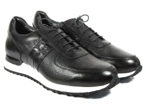 Paul Parkman Shoes Paul Parkman Men's Floater Leather Sneakers in Black