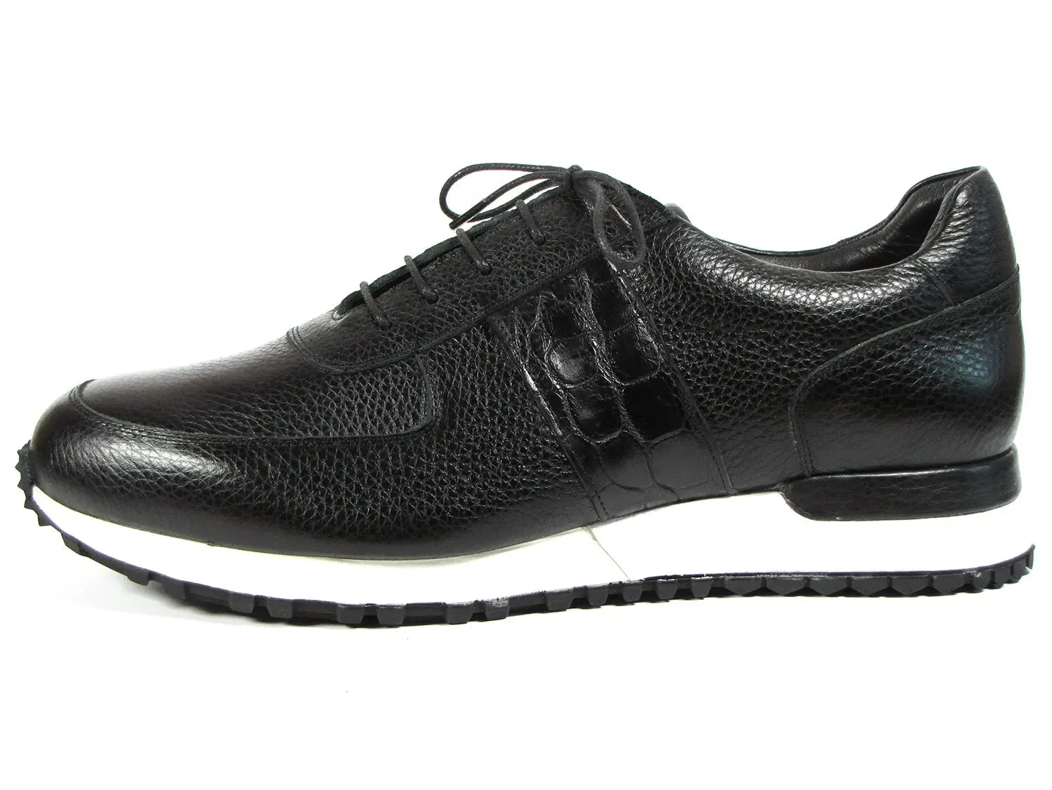Paul Parkman Chaussures Paul Parkman Sneakers en cuir flottant pour hommes en noir