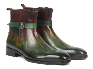 Paul Parkman Shoes Paul Parkman Men's Jodhpur Boots in Green & Bordeaux