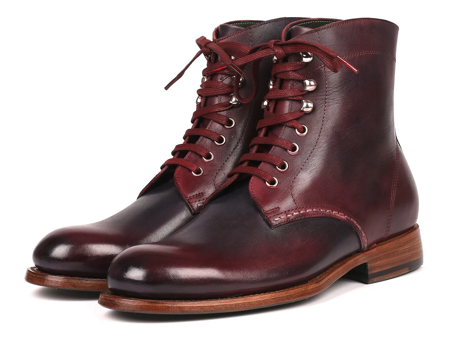 Paul Parkman Chaussures Bottes en cuir pour hommes Paul Parkman en Bordeaux et Marine
