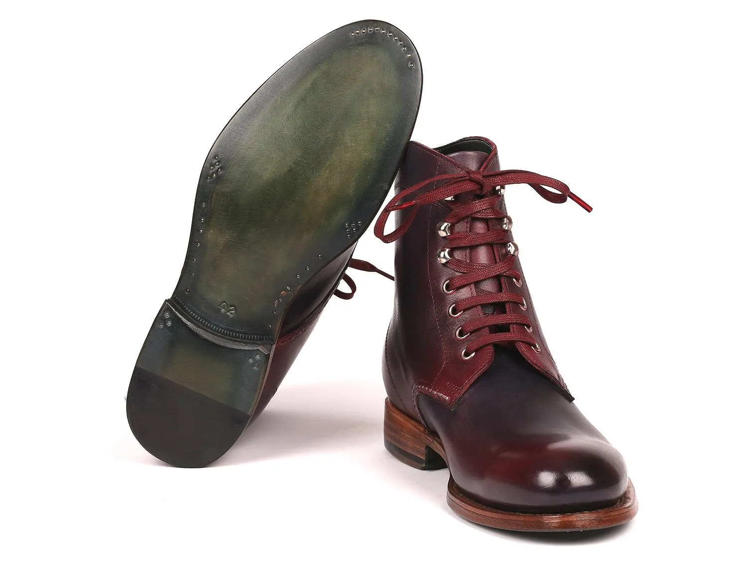 Paul Parkman Chaussures Bottes en cuir pour hommes Paul Parkman en Bordeaux et Marine