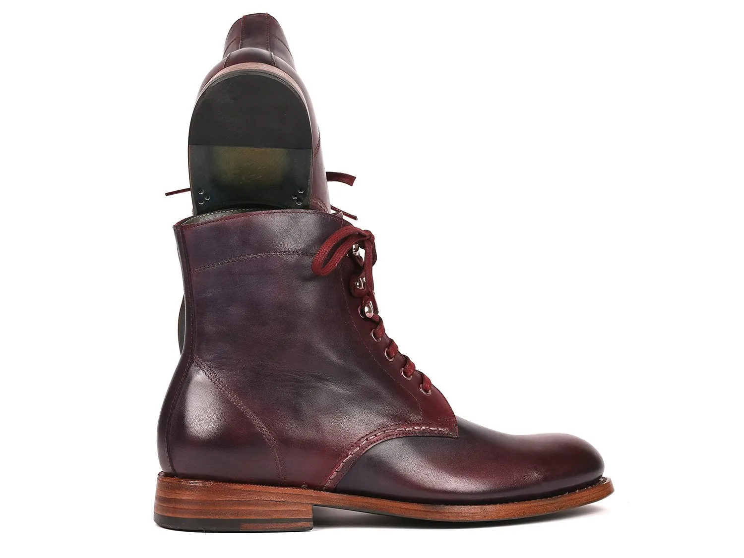 Paul Parkman Chaussures Bottes en cuir pour hommes Paul Parkman en Bordeaux et Marine