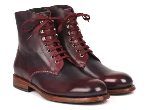 Paul Parkman Shoes Paul Parkman Men's Leather Boots in Bordeaux & Navy