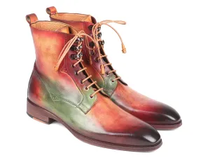 Paul Parkman Shoes Paul Parkman Men's Leather Boots in Green, Camel & Bordeaux
