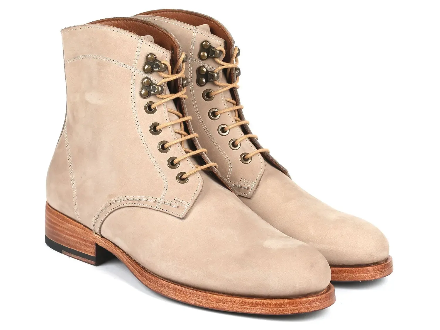 Paul Parkman Chaussures Bottes en cuir nubuck pour hommes Paul Parkman en beige