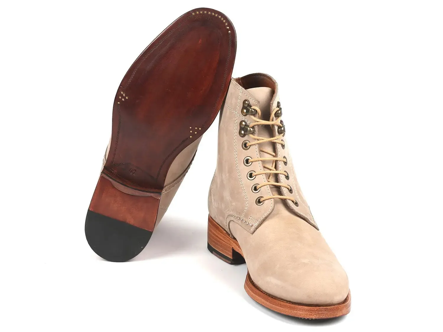 Paul Parkman Chaussures Bottes en cuir nubuck pour hommes Paul Parkman en beige