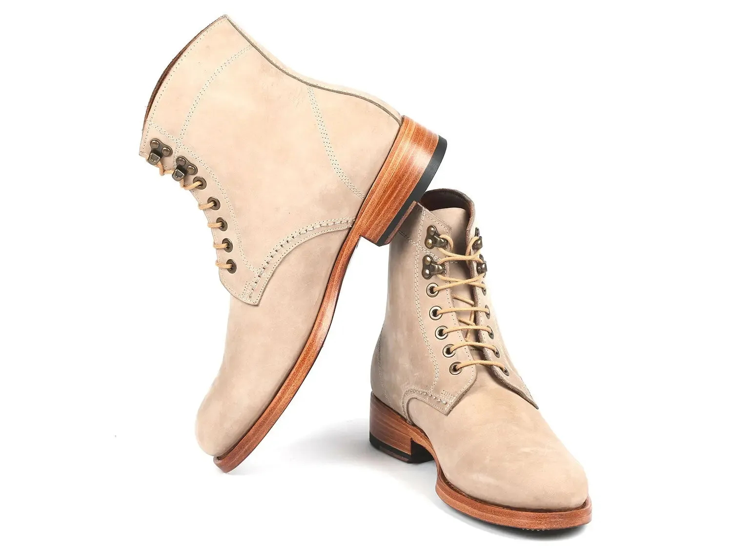 Paul Parkman Chaussures Bottes en cuir nubuck pour hommes Paul Parkman en beige