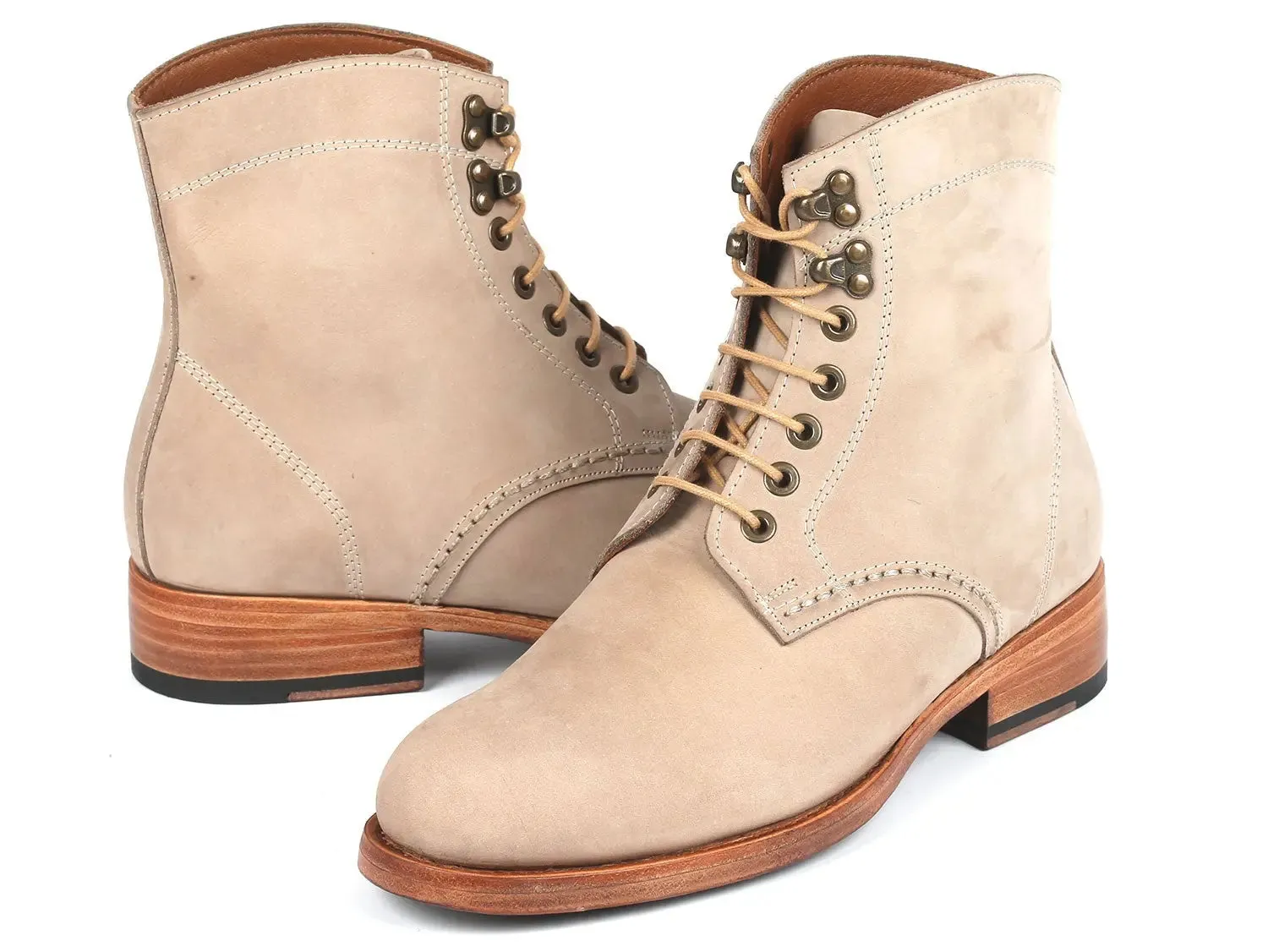 Paul Parkman Chaussures Bottes en cuir nubuck pour hommes Paul Parkman en beige