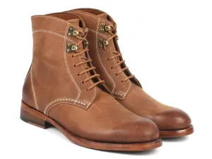 Paul Parkman Shoes Paul Parkman Men's Nubuck Leather Boots in Brown