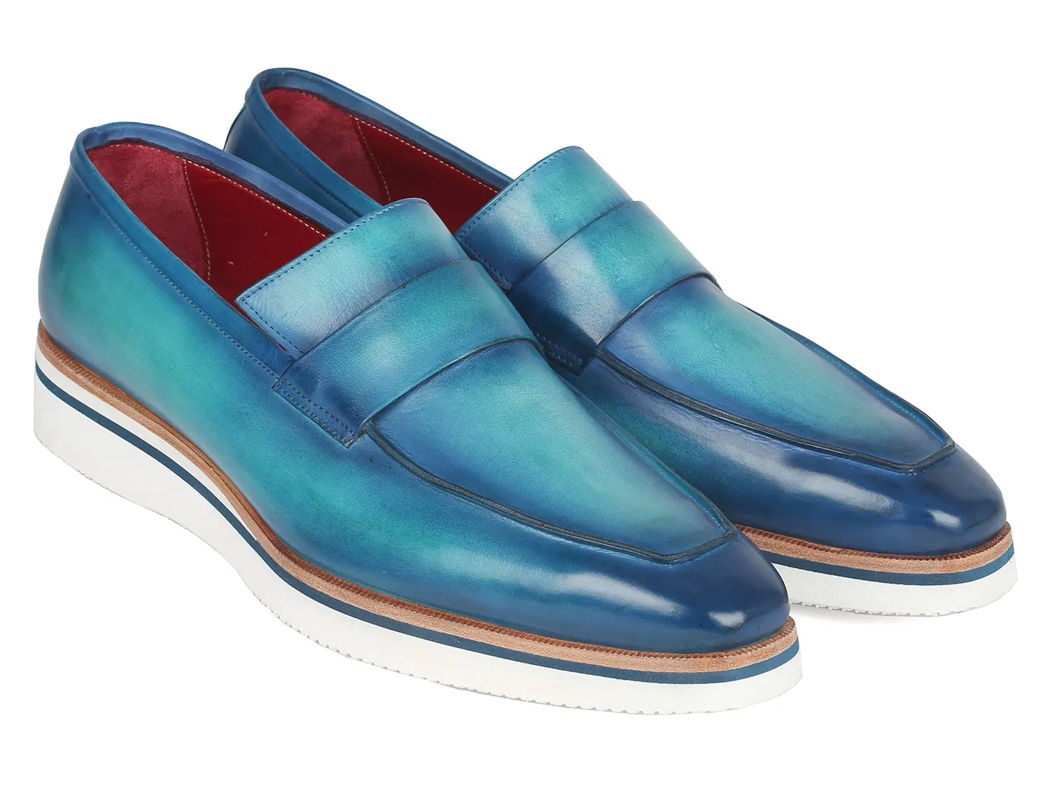 Paul Parkman Chaussures Paul Parkman Mocassins Décontractés Élégants pour Homme en Bleu