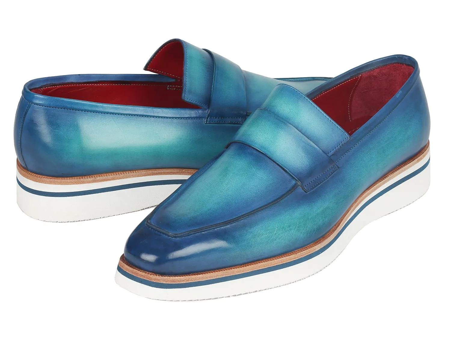 Paul Parkman Chaussures Paul Parkman Mocassins Décontractés Élégants pour Homme en Bleu