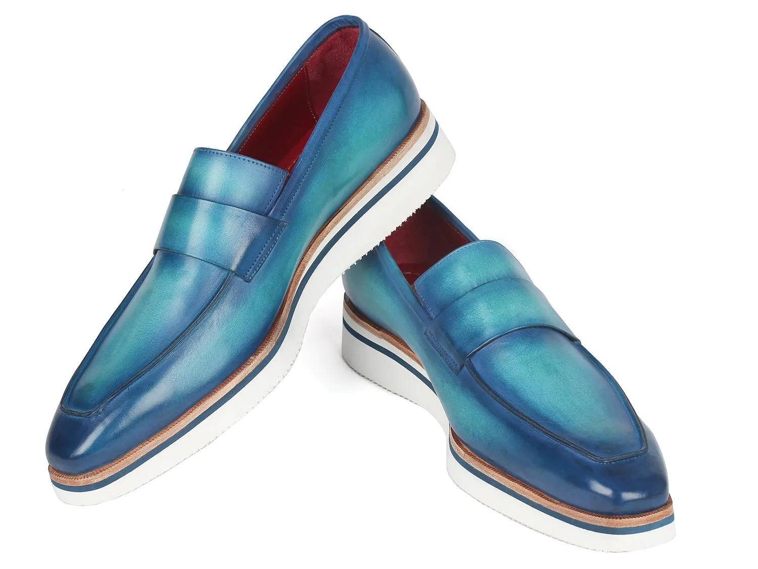 Paul Parkman Chaussures Paul Parkman Mocassins Décontractés Élégants pour Homme en Bleu