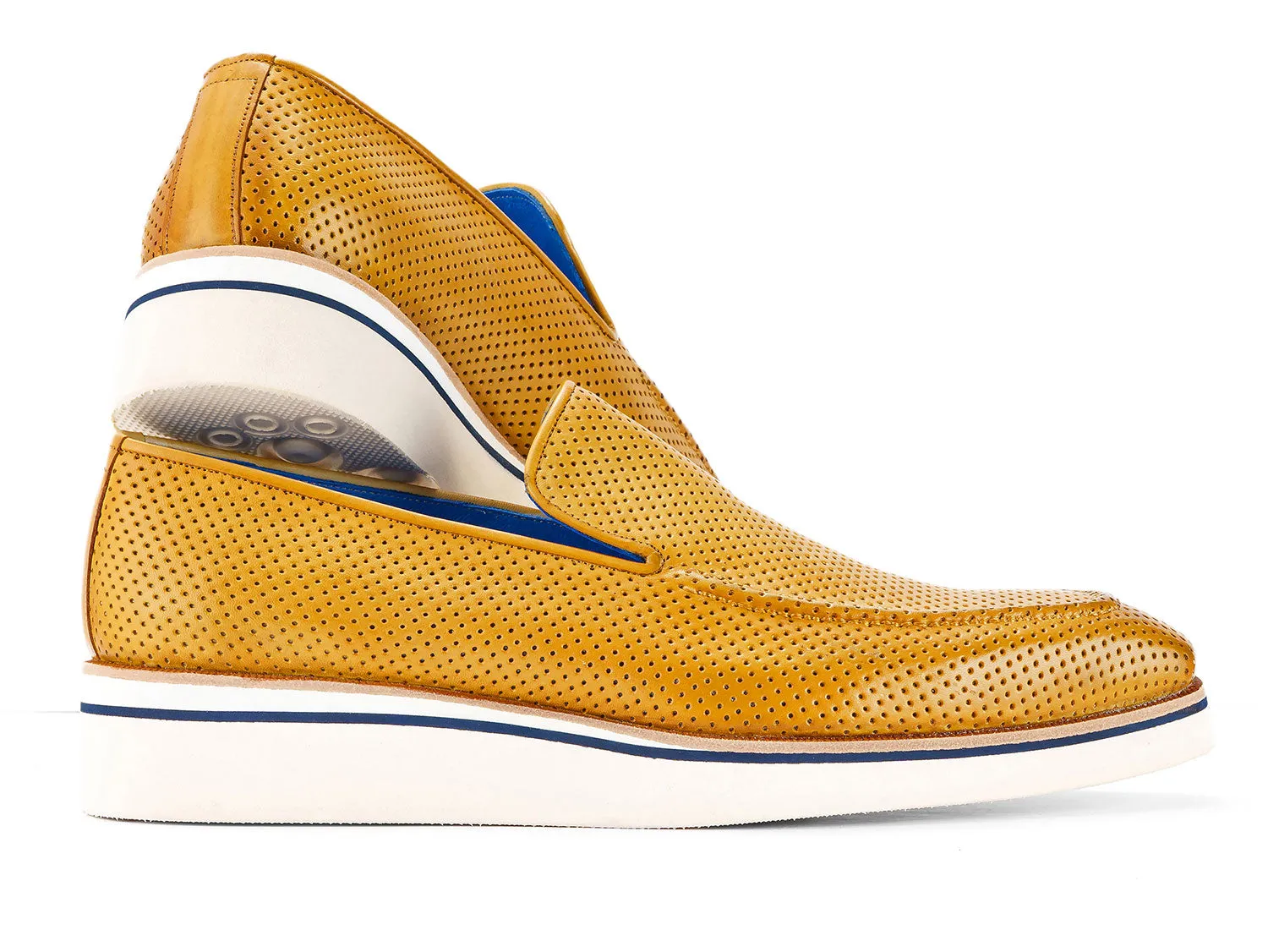 Paul Parkman Chaussures Paul Parkman Mocassins en cuir perforé décontracté élégant pour hommes en beige